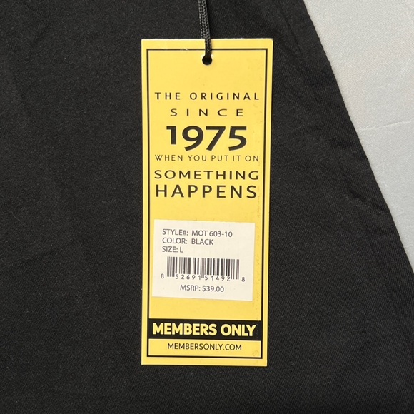 NWT Members Only Black Embroidered Bad Vibes Short Sleeves Casual T Shirt - Picture 7 of 11